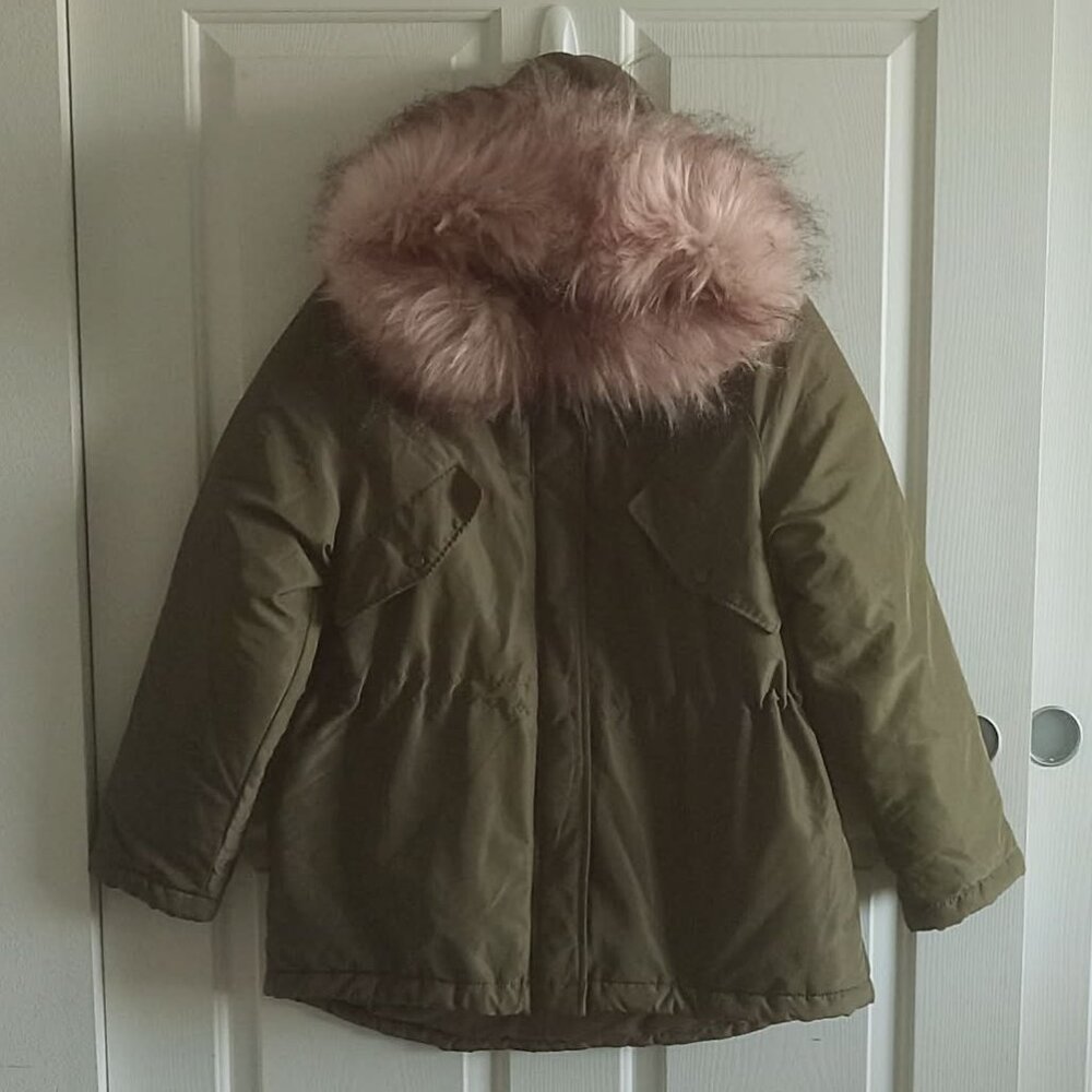 H&M Oversized Parka Jacket with Faux Fur-Lined Hood